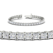 Princess Cut 15 Carat Basket Tennis Bracelet